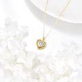 wholesale 14K Gold Diamond Cut Heart-Shaped Pendant Necklace - Elegant for Her-0-3