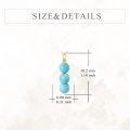 wholesale 14K Gold Turquoise Stone Round Beads 14K Gold  Chain Pendant Necklaces for Women Gifts-0-3