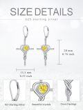 wholesale TOUPOP Cross Earrings For Women Infinity Topaz Cross Earrings Sterling Silver Religious Jewelry November Birthstone Earring With Heart Crystal Birthday Gifts For Women -0-2