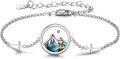 wholesale 925 Sterling Silver Mountain Abalone Shell Cross Charm Chain Bracelet-0-0