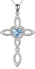 wholesale Sterling Silver Celtic Knot Cross Pendant Necklace Irish Infinity Love Heart Jewelry Gift-0-12