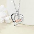 wholesale TOUPOP Mother's Day Gift For Mom From Daughter Sterling Silver Mom Necklace From Son Infinity Heart Pendant For Mother I Love You Necklace Jewelry Birthday Gifts For Mom -0-2