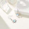 wholesale 925 Sterling Silver Starburst Moonstone Dangle Earrings - Celestial s for Her-0-1
