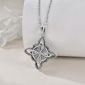 wholesale 925 Sterling Silver Celtic Knot Cross Pendant Necklace for Women Men Irish Vintage s-0-3