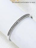 wholesale Sterling Silver Celtic Strength Mantra Cuff Bracelet Poiuy Inspirational Jewelry Gift-0-63