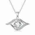 wholesale 925 Sterling Silver Pendant Necklace With Clear Cubic Zirconia And Accent Stones-0-0