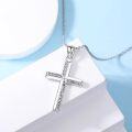 wholesale 925 Sterling Silver Cross Pendant Necklace with Chain - Religious Christian s for Women and Men-0-3