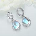 wholesale 925 Sterling Silver Blue Opalite Teardrop Dragonfly Drop Huggie Hoop Earrings-0-1