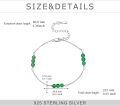 wholesale 925 Sterling Silver Green Jade Beaded Chain Ankle Anklet for Women Beach Foot Jewelry-0-3