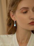 wholesale 925 Sterling Silver Teardrop Moonstone Drop Earrings s for Her-0-1