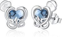 wholesale 925 Sterling Silver Stud Earrings Stethoscope for Nurse Doctor RN Medical Student-Heartbeat