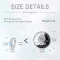 wholesale 925 Sterling Silver Blue Larimar Huggie Hoop Earrings Wholesale with Intricate Design-0-4