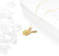 wholesale 14K Solid Gold Tennis Racket & Ball Sports Pendant Necklace - Real 14Kt s for Her Him-0-1