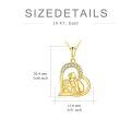 TOUPOP 14K Gold & Stone Mom Necklace, Heart Family Jewelry Gift for Women-0-3