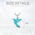 wholesale Opal Turquoise Animal Necklace 925 Sterling Silver Hummingbird Horse Bird Phoenix Wolf Butterfly Dragonfly Opal Jewelry Christmas Gifts For Women Men -0-3