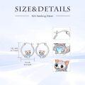 wholesale Hypoallergenic Panda/cat/bat Hoop Earrings For Women 925 Sterling Silver Animal Huggie Hoop Earrings Jewelry Christmas Gifts For Sensitive Ears -0-1