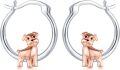 wholesale 925 Sterling Silver Puppy Hoop Earrings - Adorable Animal Jewelry for Girls-0-0