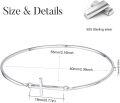 wholesale 925 Sterling Silver Infinity Cross Bangle Bracelet for Women - Christian Religious s-0-3