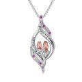 TOUPOP Sterling Silver Birthstone Infinity Sister Necklace Engraved 'Always My Sister Forever My Friend'-0-0