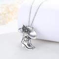 wholesale 925 Sterling Silver Cowboy Boot & Hat Pendant Necklace for Women-0-3