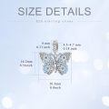 wholesale 925 Sterling Silver Butterfly Evil Eye Charm Bead for Necklace & Bracelet, Hypoallergenic Lead-Free Jewelry Gift-0-2