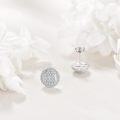 wholesale 925 Sterling Silver Tennis Ball Shaped Cubic Zirconia Stud Earrings Sporty Fashion  for Women-0-3