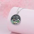 wholesale 925 Sterling Silver Abalone Shell God is Greater Pendant Necklace for Women Christian Faith  43cm Chain Length-0-1