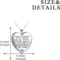 wholesale  Nickel-Free 925 Sterling Silver Cubic Zirconia Heart Pendant Necklace Always Remember Engraved Gift for Women-0-3