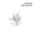 wholesale  Nickel-Free 925 Sterling Silver Cubic Zirconia Heart Pendant Necklace Always Remember Engraved Gift for Women-0-3