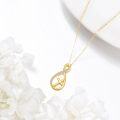 wholesale 14K Gold Teardrop Infinity Cross Pendant Necklace Christian s for Women-0-2