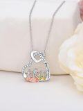 wholesale Sterling Silver 14K Gold Plated Mother Father Daughter Son Necklace Mother s Day Gift-0-8