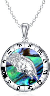 wholesale Sterling Silver Zodiac Constellation Pendant Necklace for Women-Aries (3.21-4.19)-Aries (3.21-4.19)