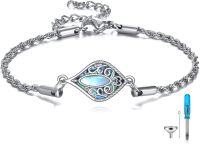 wholesale Sterling Silver Abalone Filigree Urn Bracelet for Women, Hypoallergenic Jewelry Gift-Filigree