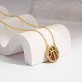wholesale Gold Tone 925 Sterling Silver Golden Stone Basketball Pendant Necklace for Sports Enthusiasts-0-1