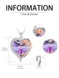 TOUPOP 18K Gold Plated Zircon Necklace I Love You Rose Heart Jewelry Gifts For Women-0-3