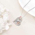 wholesale 925 Sterling Silver Heart Infinity Mother Daughter Pendant Necklace for Women Girls Gifts-0-4