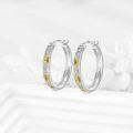 wholesale Sterling Silver Small Huggie Hoop Earrings Flower Jewelry Gift for Women-0-9