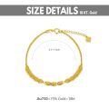 wholesale 18k Gold Bracelet Braided Chain Faceted Oval Beads Heart Charm For Women-0-4