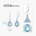 wholesale 925 Sterling Silver Teardrop Earrings With Turquoise Stones-0-4