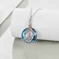 wholesale 925 Sterling Silver Blue Swarovski Crystal Dragonfly & Ladybug Keepsake Urn Pendant Necklace-0-3