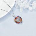 wholesale 925 Sterling Silver Rainbow Crystal Phoenix Pendant Necklace for Women-0-3