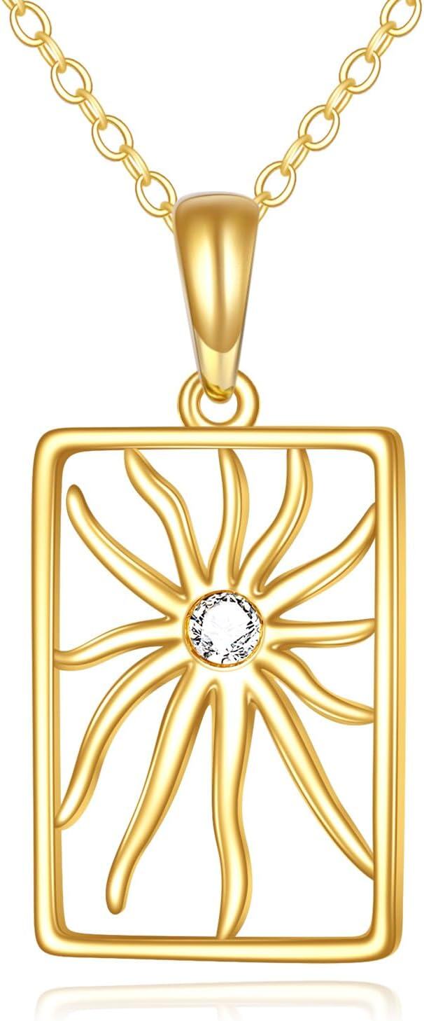 wholesale 14K Gold Celestial Sun Moon Star Pendant Necklace for Women-0-0