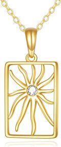wholesale 14K Gold Celestial Sun Moon Star Pendant Necklace for Women-0-0