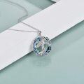 wholesale 925 Sterling Silver Blue Purple Crystal Tree of Life Pendant Necklace for Women-0-4