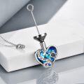 wholesale 925 Sterling Silver Cross Cremation Jewelry Heart Pendant Forever in My Heart Mother Keepsake Urn Necklace w/Filler Kit-0-4