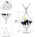 wholesale 925 Sterling Silver White Opal Cubic Zirconia-Shaped Mountain Pendant Necklace for Nature Enthusiasts-0-5