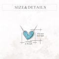 wholesale 925 Sterling Silver Turquoise Stone Heart Pendant Necklace for Women - Elegant Love Charm Jewelry-0-4