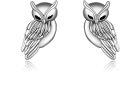 wholesale 925 Sterling Silver Owl Stud Earrings for Women and Girls - 8mm x 7mm-0-0