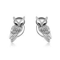 wholesale 925 Sterling Silver Owl Earrings Wholesale Polished Finish-Owl