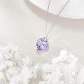 wholesale 925 Sterling Silver Purple Heart Crystal Treble Clef Pendant Necklace for Women-0-3